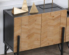 Nordic Elegant Side Entrance Wood Cabinet