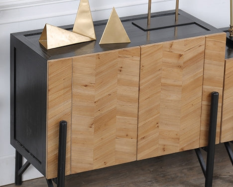 Nordic Elegant Side Entrance Wood Cabinet