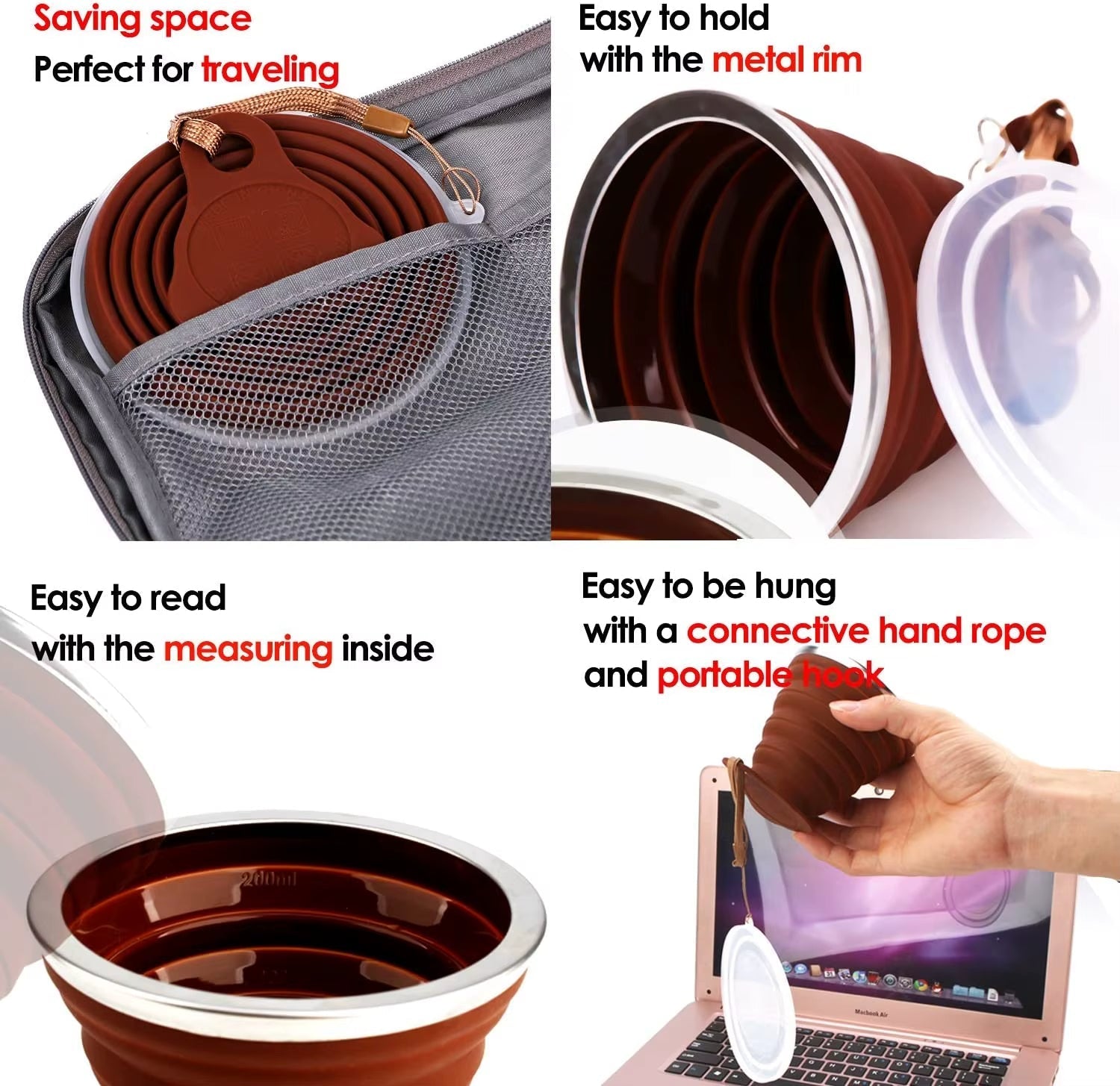 Foldable Easy Silicone Travel Mug