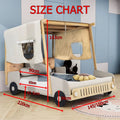 Adventurous Car Solid Wood Kids Bed