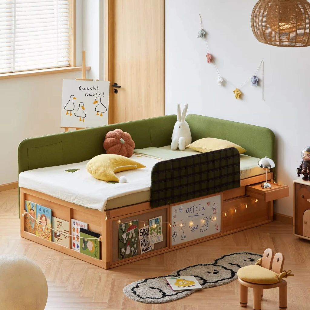 Cozy Corner Wooden Built-In Storage Children’s Bed