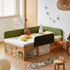 Cozy Corner Wooden Built-In Storage Children’s Bed
