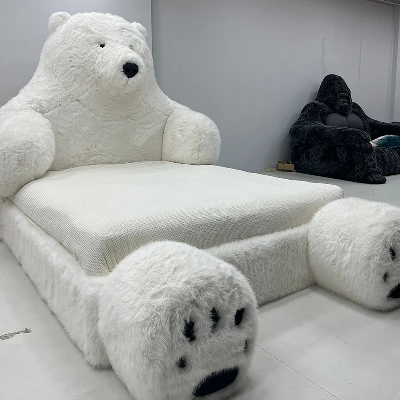 Polar Bear Giant Plush Cozy Bed