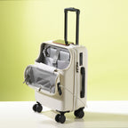 Easy Access Elegant Front-Opening USB Charging Luggage