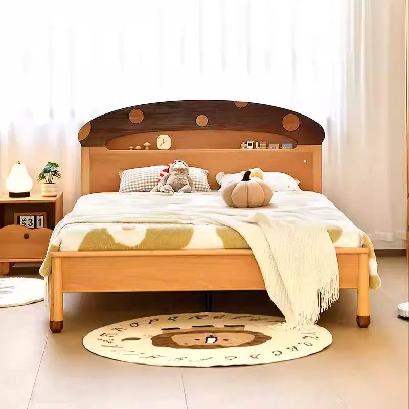 Mushroom Skytime Night Simple Wooden Bed