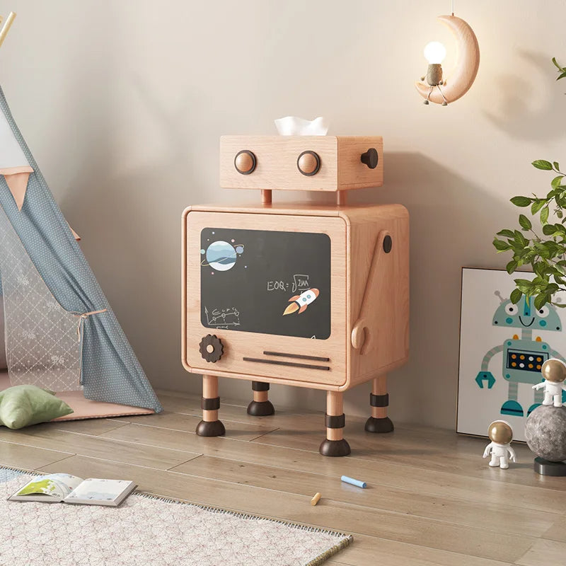 Space Explorer Robot Bedside Storage Cabinet