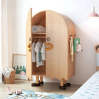 Cartoon Happy Duck Wooden Kids Wardrobe