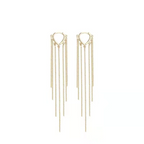 Korean Style Long Tassel Drop Heart Earrings
