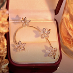 Elegant Flowers Adjustable Clip Earrings