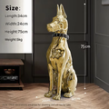 Shiny Doberman Elegant Floor Sculpture