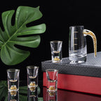 Sparkling Golden Handcrafted Drink Glassses Set