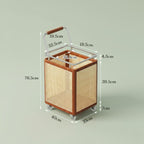 Nordic Rattan Style Rolling Storage Basket