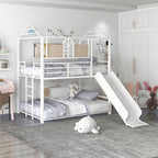 Loft-Style House Roof Frame Playhouse Bunk Bed