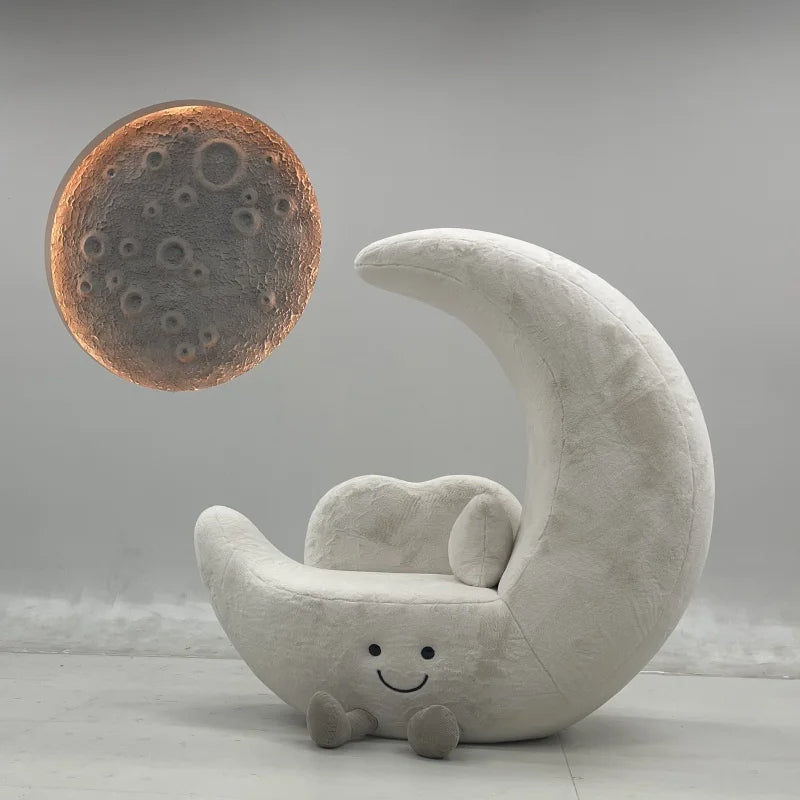 Crescent Cute Moon Plush Lounge Chair