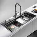 Modern Waterfall Design Touch Controls Modern Sink