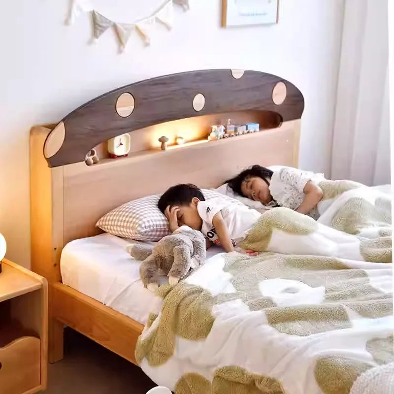 Mushroom Skytime Night Simple Wooden Bed