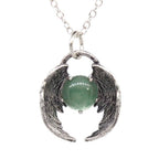 Creative Eagle Wings Feather Glowing Ball Necklace