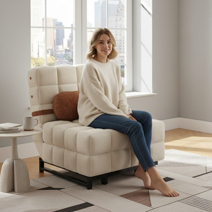 Scandinavian Slim-Profile Expandable Multifunctional Lounger