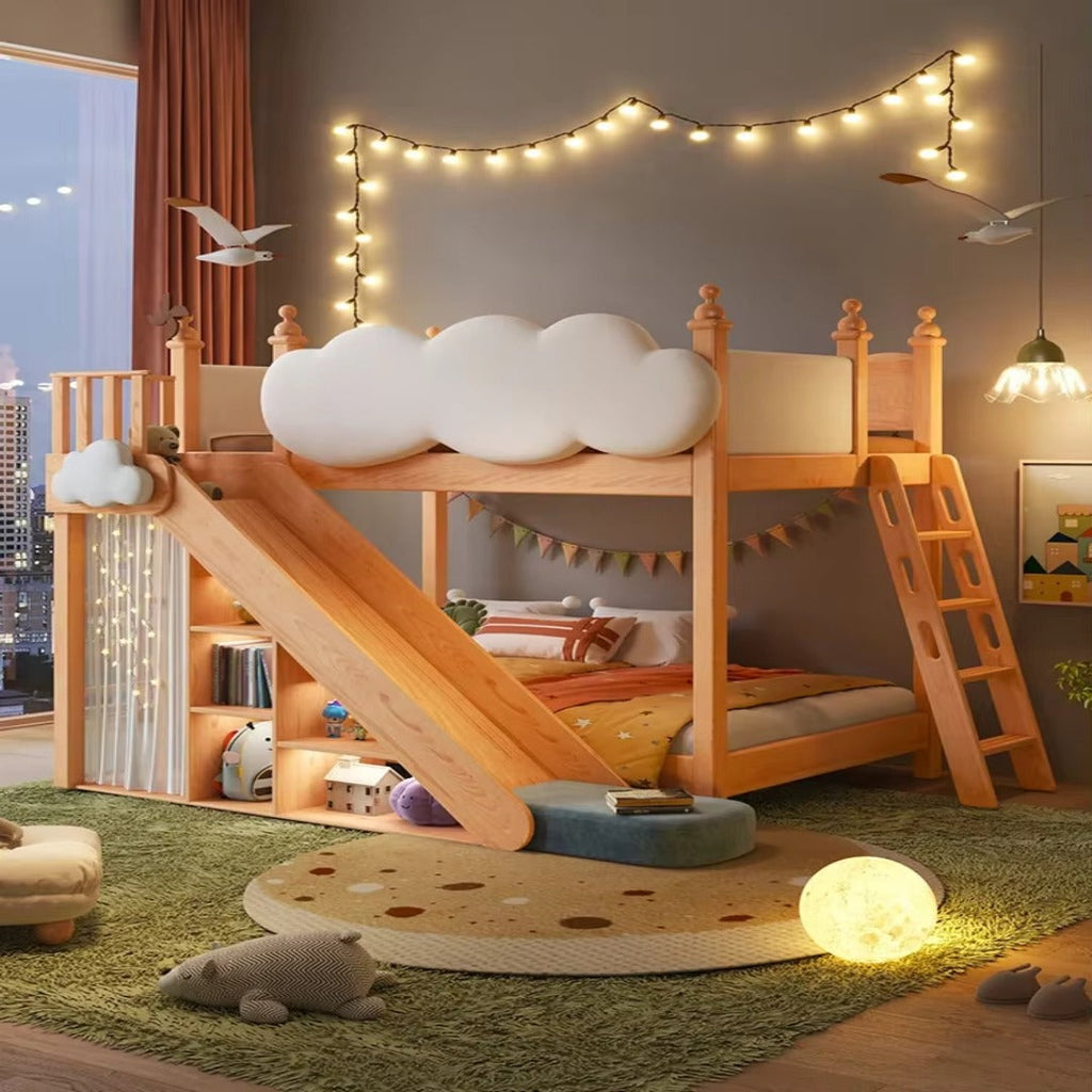 Cloud Castle Slide & Sleep Playhouse Kids Bed
