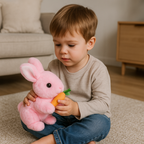 Carrot Munching Interactive Bunny Plush Toy