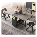Foldable Elegant Rectangle Dining Table Set