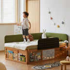 Cozy Corner Wooden Built-In Storage Children’s Bed