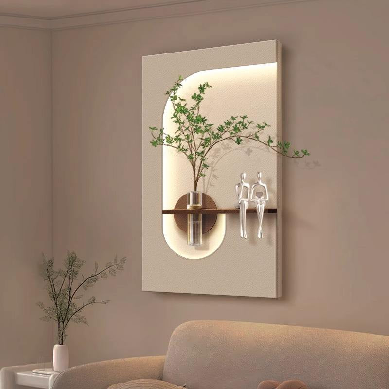 Spiral Sprout LED Backlit Wall Flower Shelf