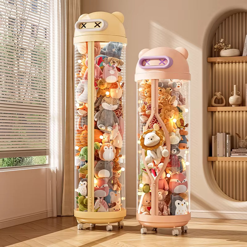 Vertical Transparent Space-Saving Toy Organizer Storage Tower