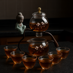 Calm Brew Zen Style Glass Traditonal Teapot