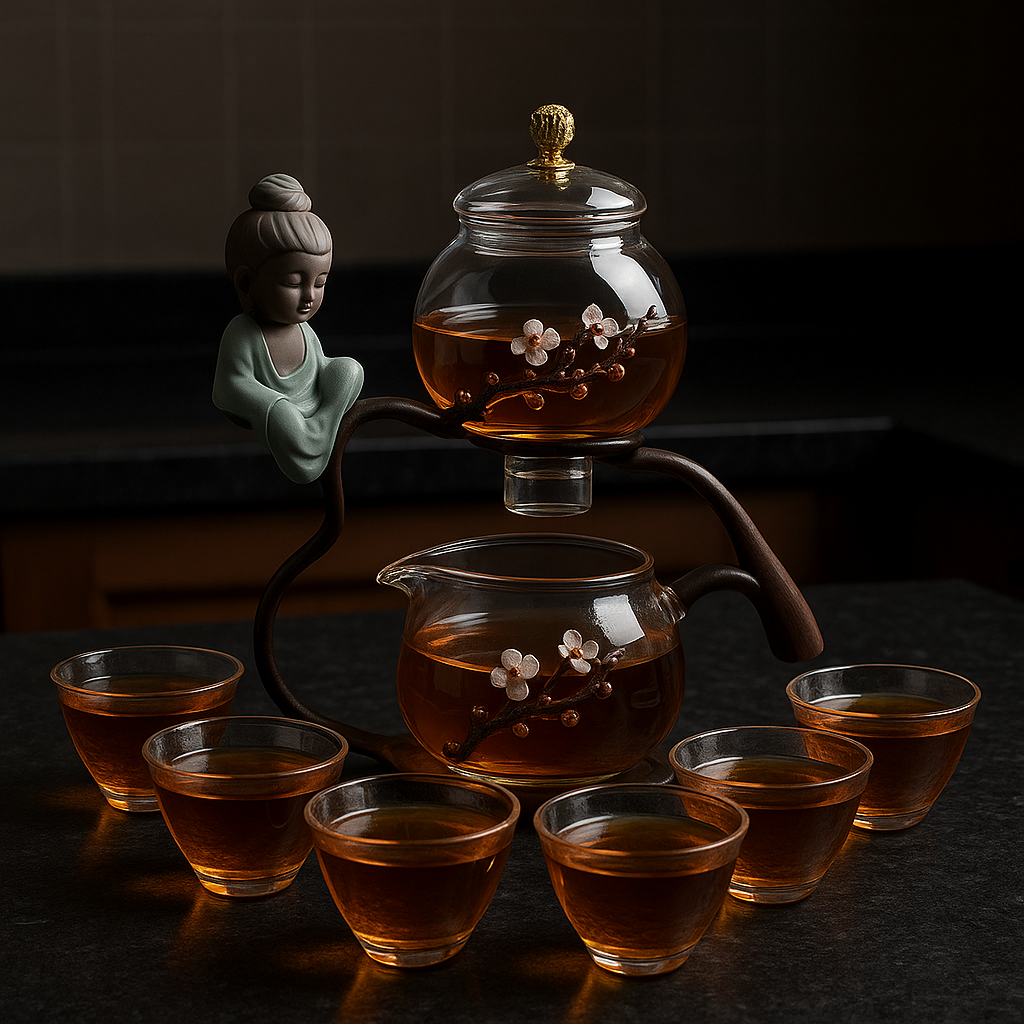 Calm Brew Zen Style Glass Traditonal Teapot