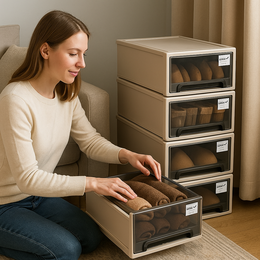 Minimalist Modular Sliding Storage Box