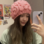 Too Much IQ Knitted Brain Beanie