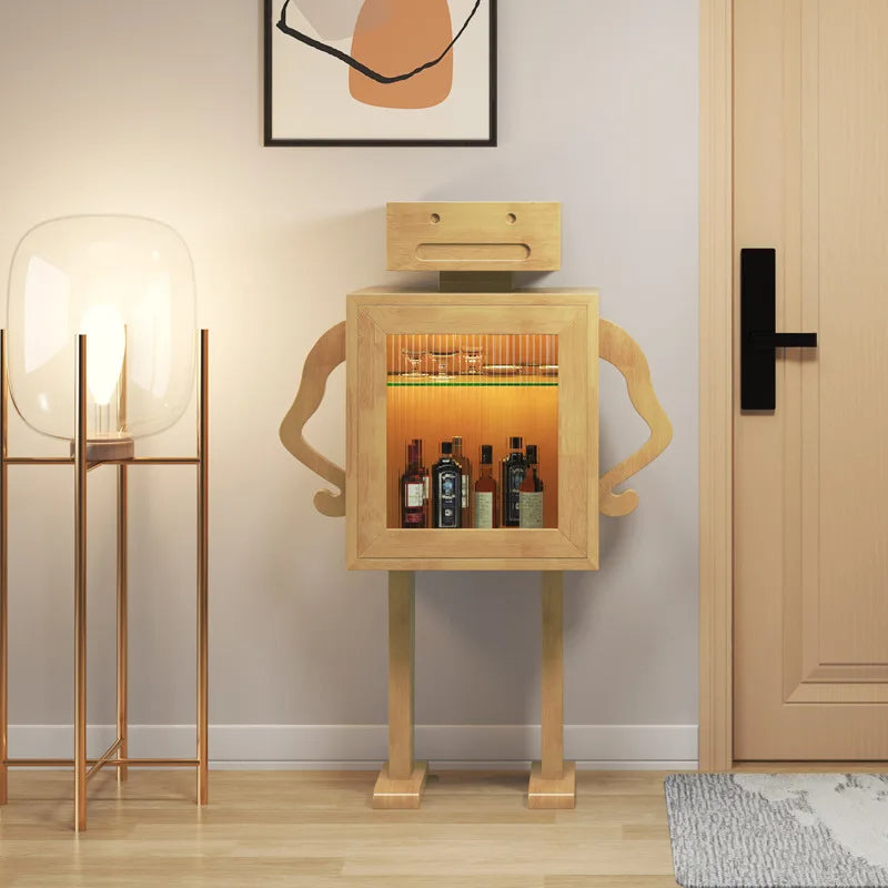 Playful Happy Robot Retro Cabinet