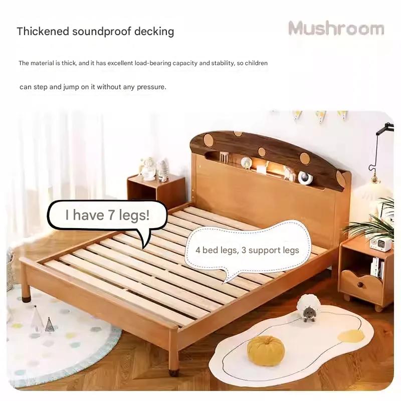 Mushroom Skytime Night Simple Wooden Bed