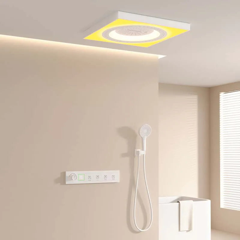Rainfall LED Ceiling Mounted Elegant Shower Set