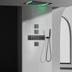 Waterfall Thermostatic Massaging Rain Shower System Set
