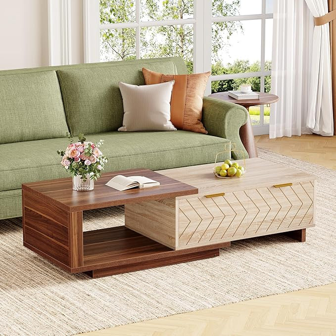 Urban Lift Extendable Wooden Hidden Storage Coffee Table