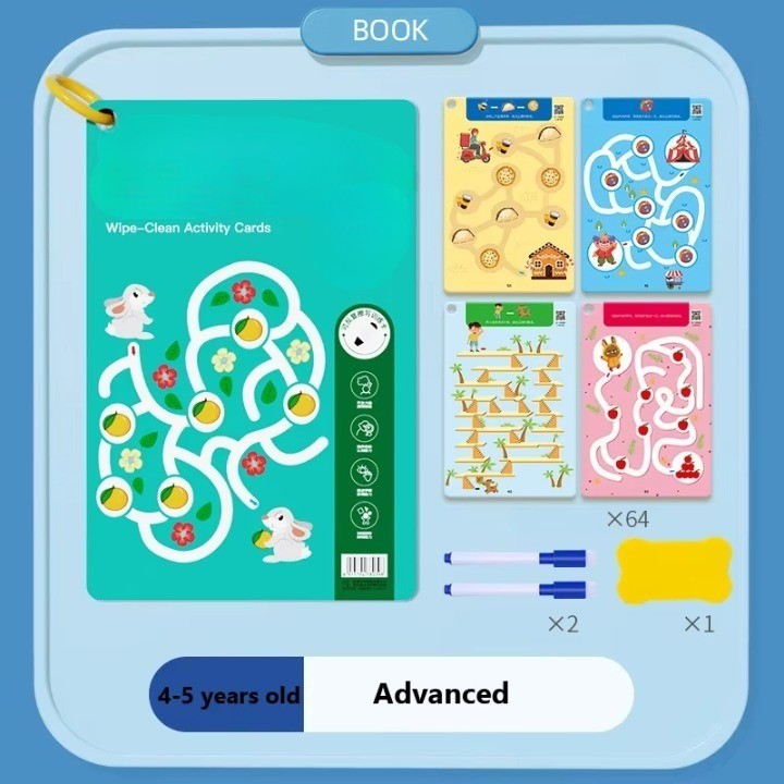 Kids Magical Reusable Maze Training Activity Book