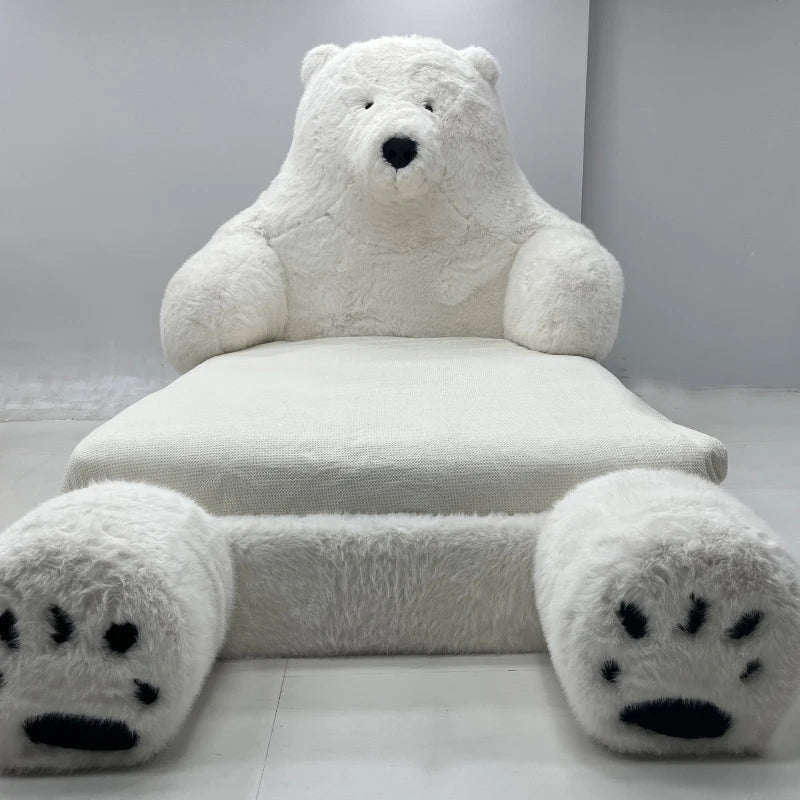 Polar Bear Giant Plush Cozy Bed