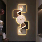 Modern Handcrafted Geometric LED Clock