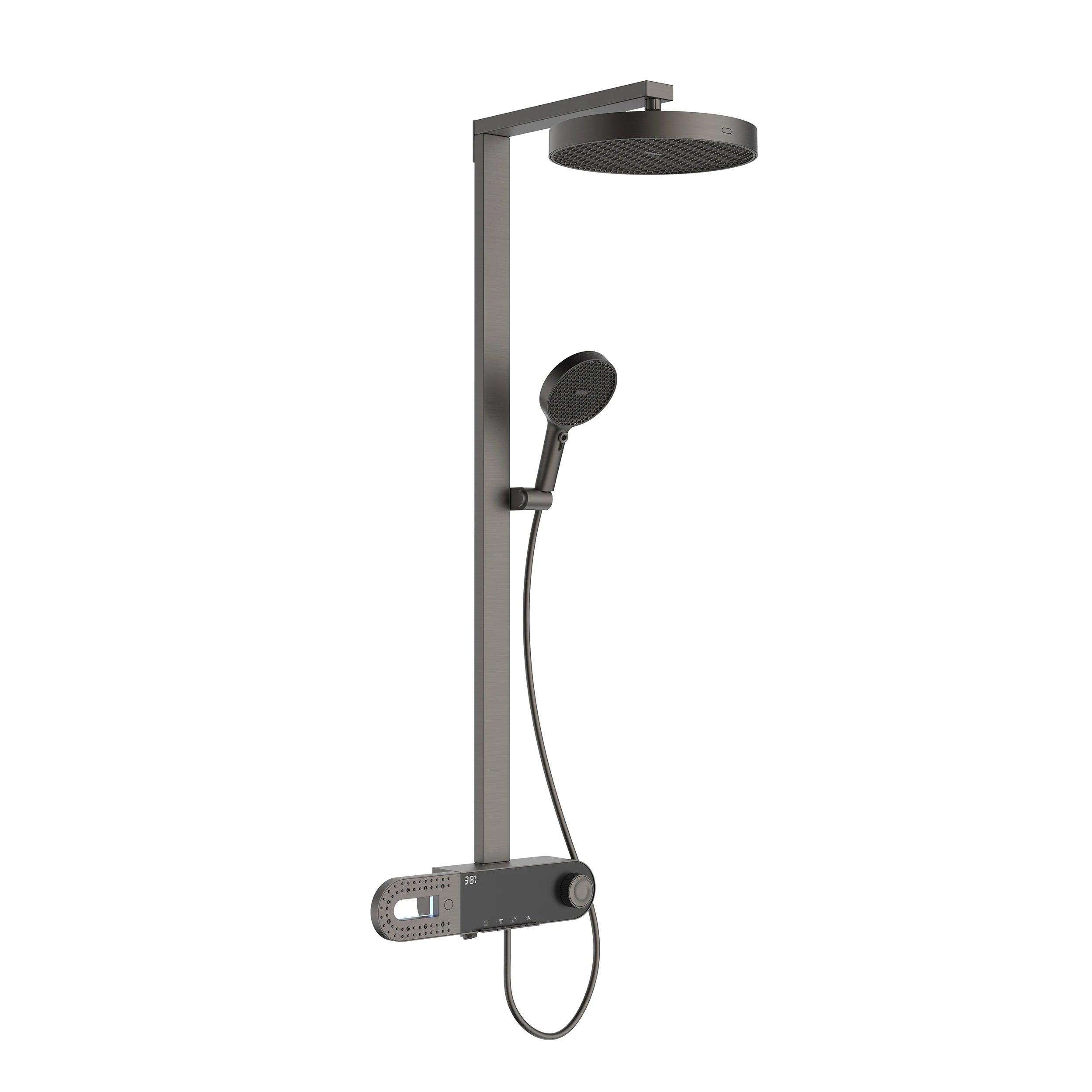 Ultra Rain Matte Wall Mounted Brass Rainfall Shower Set