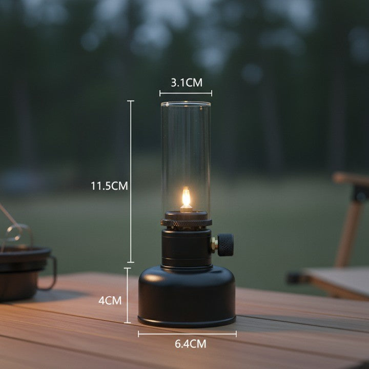 Mini Gas Flame Torch Table Lamp