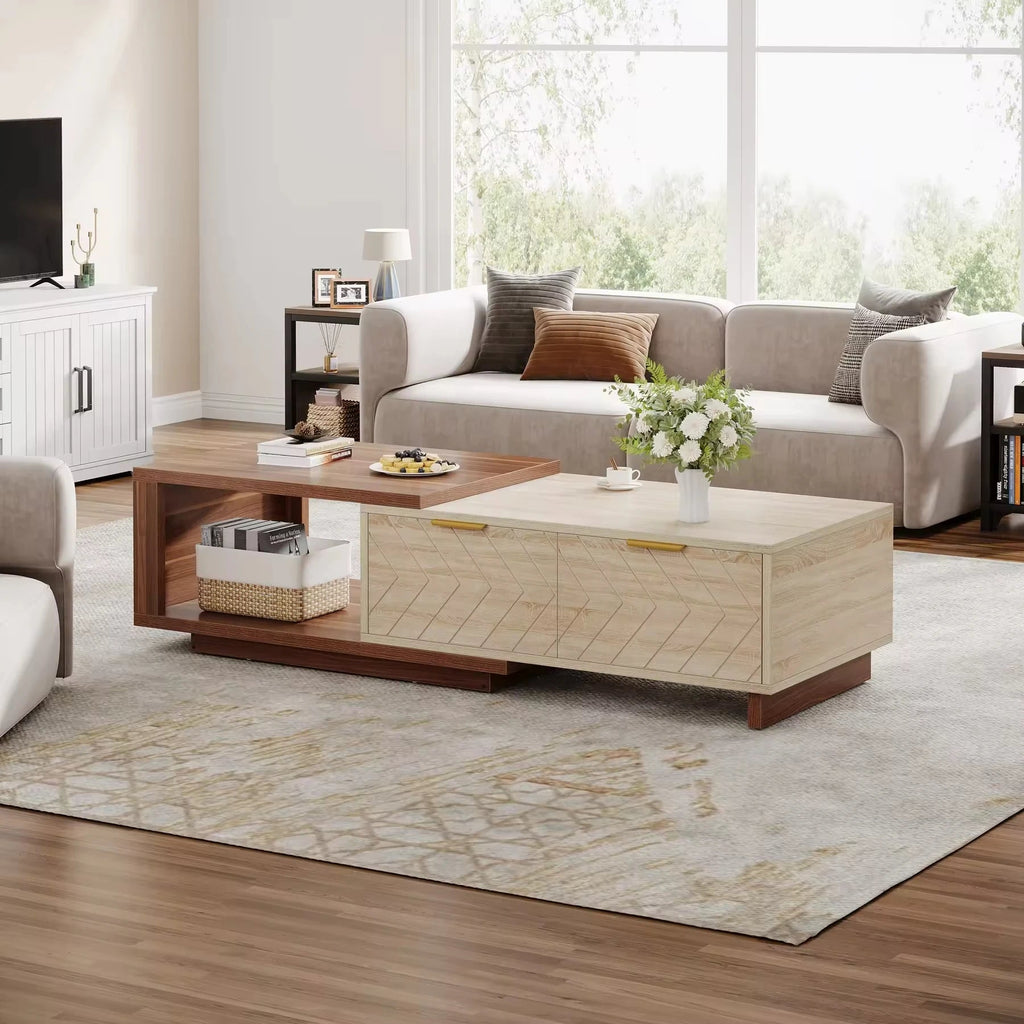 Urban Lift Extendable Wooden Hidden Storage Coffee Table