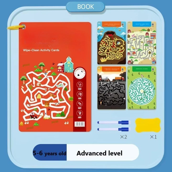 Kids Magical Reusable Maze Training Activity Book