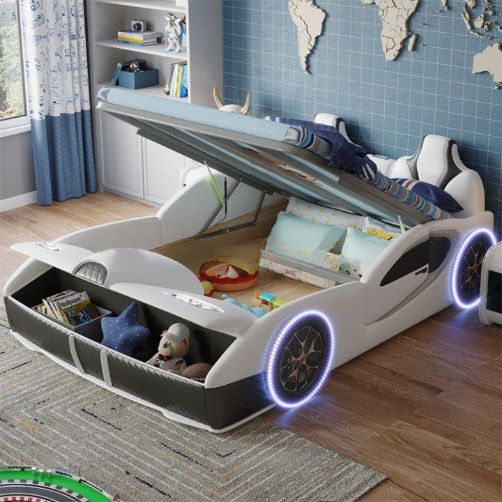 Rocket Ride Racing Style Futuristic Car Kids Bed