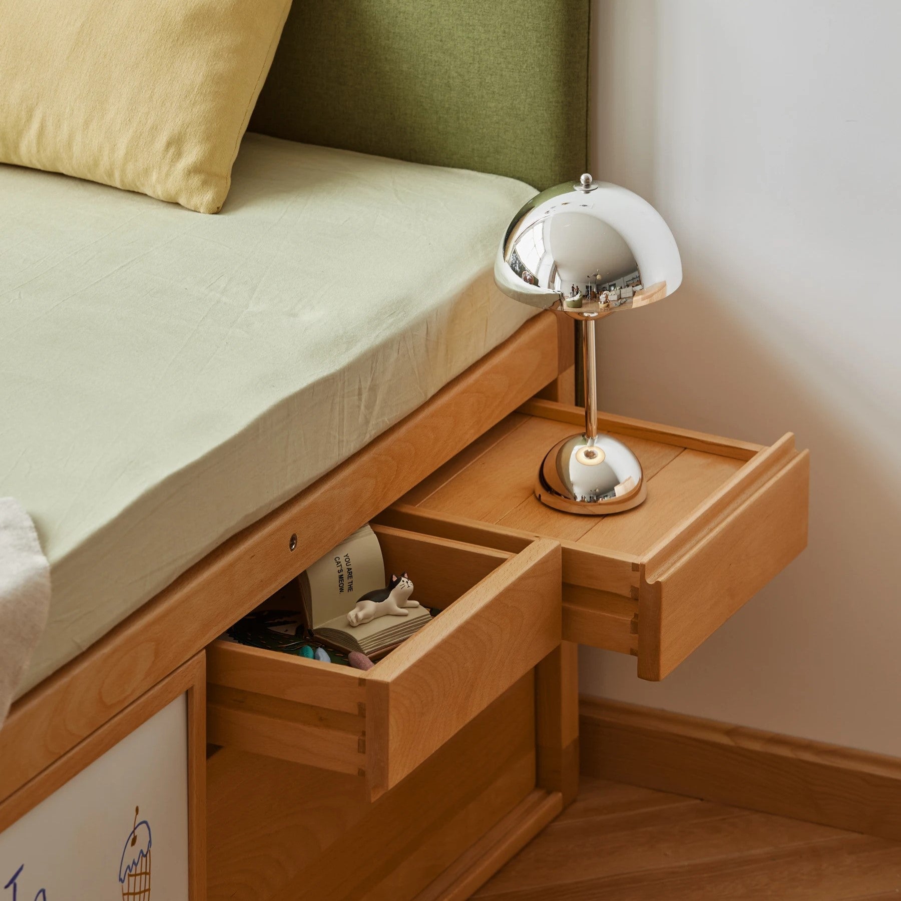 Cozy Corner Wooden Built-In Storage Children’s Bed