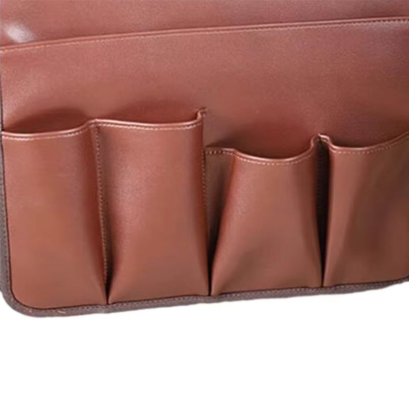 Non-slip 5 Pockets Leather Arm Rest Chair Organizer