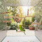Natural Wood Hanging Bird Swing