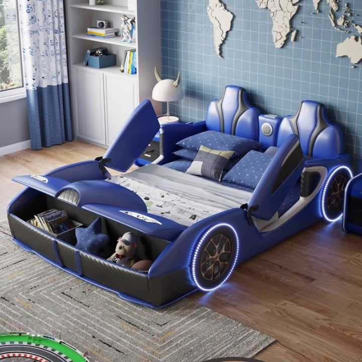 Rocket Ride Racing Style Futuristic Car Kids Bed