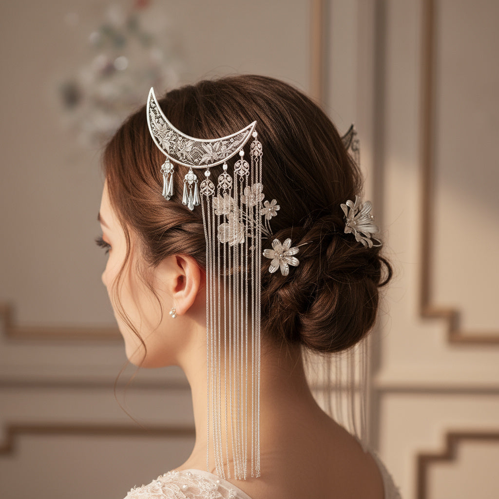 Mystical Moon Shape Hair Clip